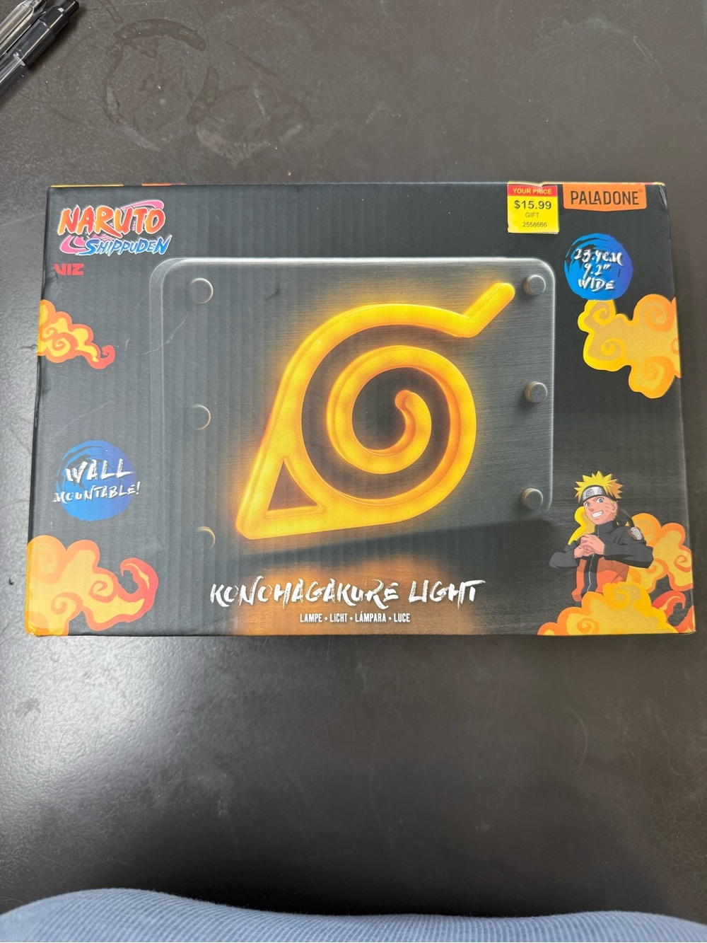 Naruto Shippuden Konohagakure LED Wall Light - Orange by Paladone
